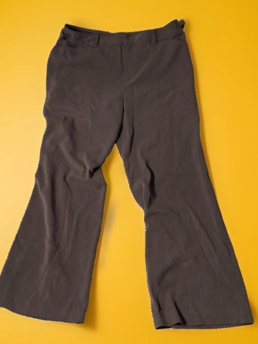 Eddie Bauer Stretch Pants Womens 14 Wide Leg Flap Pocket 4% Spandex - Picture 2 of 5